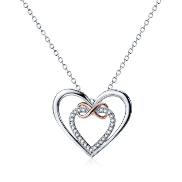 For Granddaughter - Always Keep Me in Your Heart for You are Always in Mine Two hearts Infinity Necklace