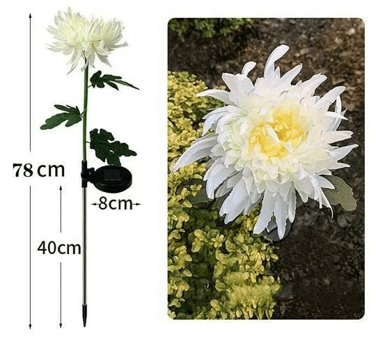 🎁Shop Now 50% OFF🎁 - SPRING ARTIFICIAL Chrysanthemum SOLAR GARDEN STAKE LED